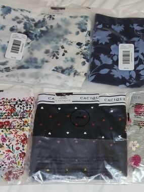 5 CACIQUE WOMEN'S PLUS COTTON FULL BRIEF SIZE  30-32